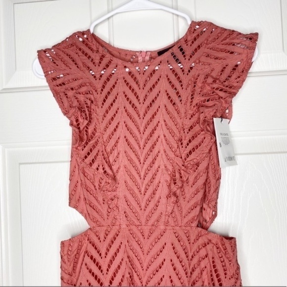 Bardot Revolve Aria Ruffle Eyelet Mini Dress NWT - Picture 5 of 15